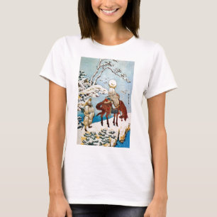 雪の旅人, 北斎 Travelers in Snow, Hokusai, Ukiyo-e T-Shirt