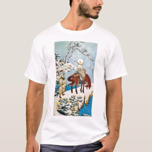 雪の旅人, 北斎 Travelers in Snow, Hokusai, Ukiyo-e T-Shirt