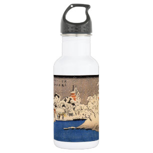 雪の浅草,国芳 Snowy Asakusa, Kuniyoshi, Ukiyo-e 532 Ml Water Bottle