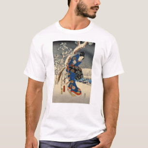 雪の芸者, 豊国 Geisya in Snow, Toyokuni, Ukiyo-e T-Shirt