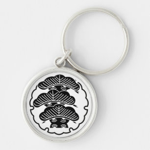 雪輪に出三階松 KEY RING