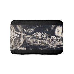 雲龍図, 曾我蕭白 Dragon with Cloud, Sumi-e Bath Mat