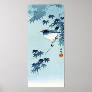 青い鳥, 古邨 Bird in Blue, Koson, Ukiyo-e Poster