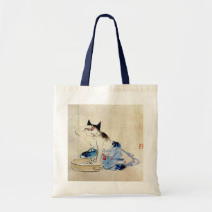 顔を洗う猫, 広重 Cat Face Wash, Hiroshige Tote Bag