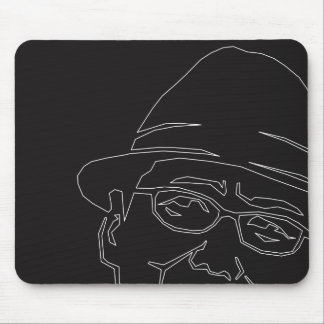 顔 白ライン MOUSE PAD