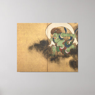 風神図, 光琳 God of The Wind, Kōrin, Japan Art Canvas Print