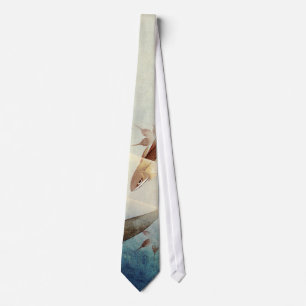 鮎, 北斎 Sweetfish, Hokusai, Art Tie