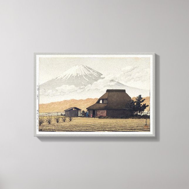 鳴沢の富士, Mt. Fuji from Narusawa, Hasui Kawase Canvas Print (Front)