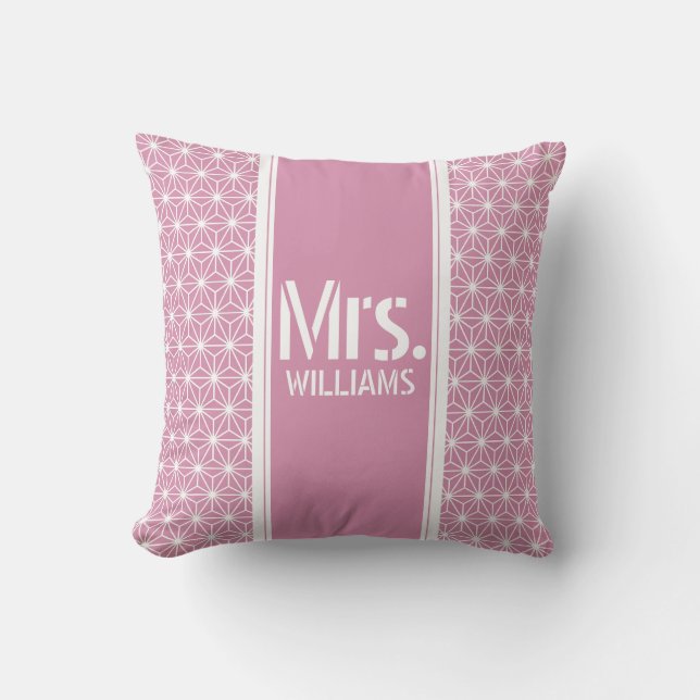 麻の葉 ASANOHA | Japanese KIMONO pattern Cushion (Front)