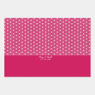 麻の葉 ASANOHA Japanese Kimono pattern gift bag Wrapping Paper Sheet