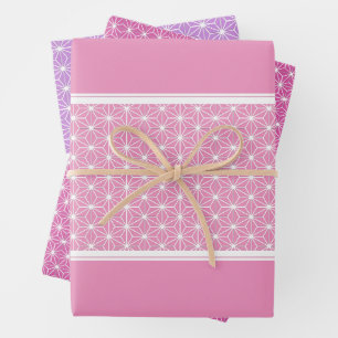 麻の葉 ASANOHA   Japanese KIMONO pattern Wrapping Paper Sheet