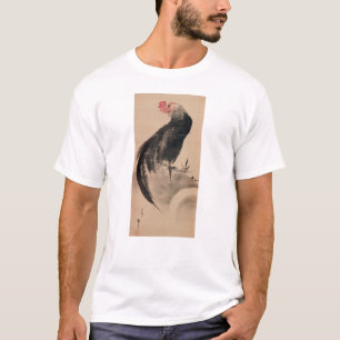 黒い雄鶏, 北斎 Black Rooster, Hokusai T-Shirt