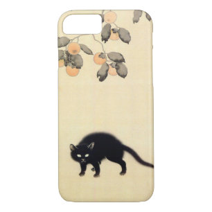 黒猫, 春草 Black Cat (detail), Shunsō, Japanese Art Case-Mate iPhone Case