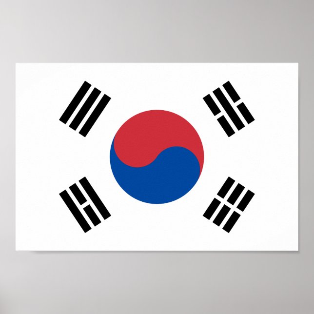 대한민국의 국기 - 대한민국의 나라문장 - Flag of South Korea Poster (Front)