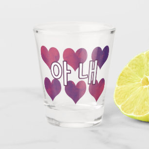 아내 WIFE in Korean Cherry Heart SOJU Shot Glass