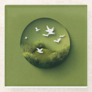 초록액자  GLASS COASTER