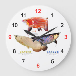 3種類のAsian Arowana Large Clock