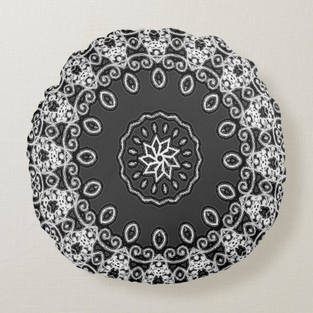 ＶＩＮＴＡＧＥ ＬＡＣＥ ROUND CUSHION (Front)