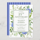 Search for elegant flower 25th anniversary invitations Watercolor