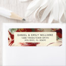 Search for red abstract return address labels Contemporary