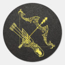Search for gold sagittarius stickers Black