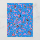 Search for blue floral pattern postcards Pink