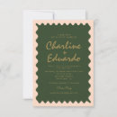 Search for peach and green wedding invitations Pastel