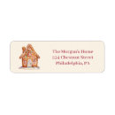 Search for winter party return address labels Poinsettia