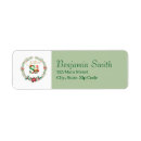 Search for letter s return address labels Watercolor
