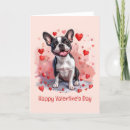 Search for boston terrier valentines day cards Hearts