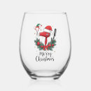 Search for christmas wine glasses Santa