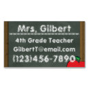 Search for teacher magnetic business cards Chalkboard