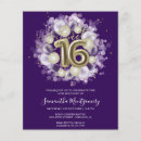 Search for purple gold sweet 16 invitations Sweet sixteen evite