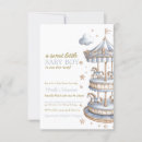 Search for boy carousel invitations Blue