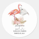 Search for flamingo wedding stickers Watercolor
