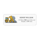 Search for construction vehicles return address labels Dump truck