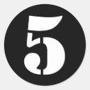 Search for number five stickers Alphabet