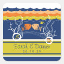 Search for fish wedding stickers Beach