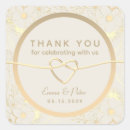 Search for thank you gold wedding stickers Classic