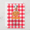 Search for red and white checkered invitations Pizza party