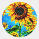 Search for painted sunflower stickers Yellow