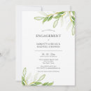 Search for leaves engagement party invitations Watercolor