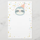 Search for sloth stationery paper Cute