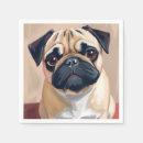 Search for pug napkins Watercolor