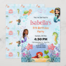 Search for mermaid 5th birthday invitations Girl