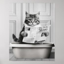 Search for cat bathroom posters Black and white