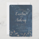 Search for rose gold and navy blue wedding invitations Modern