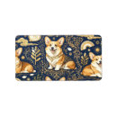 Search for navy blue damask return address labels Gold