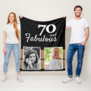 Search for 70th birthday blankets 70 and fabulous