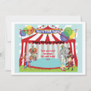 Search for circus 1st birthday invitations Big top